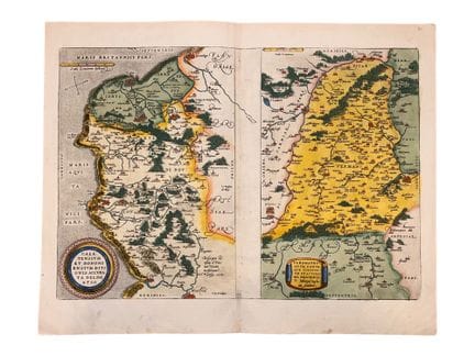 C. 1587 MAPPA DI CALAIS E DEL VERMANDOIS, IN FRANC