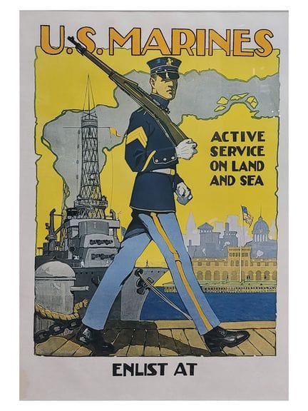 MANIFESTO DI RECLUTAMENTO DEI MARINES STATUNITENSI