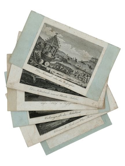 UN GRUPPO DI 6 STAMPE ANTROPOLOGICHE, INDIA, TIBET