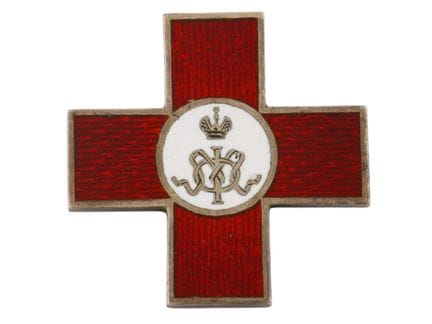 DISTINTIVO DELLA CROCE ROSSA IMPERIALE RUSSA DELL'