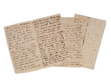 1835 (MILITARE) 2 LETTERE, ARTHUR WELLESLEY, II DU