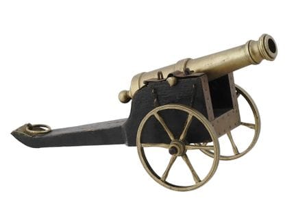 UNA MINIATURA DI UN CANNONE DELLA GUERRA D'INDIPEN