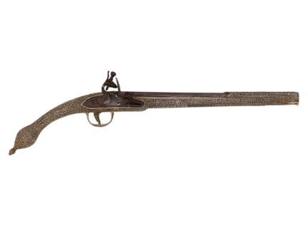 UNA SPLENDIDA PISTOLA A PIAGGIA CON MONTATURA IN A