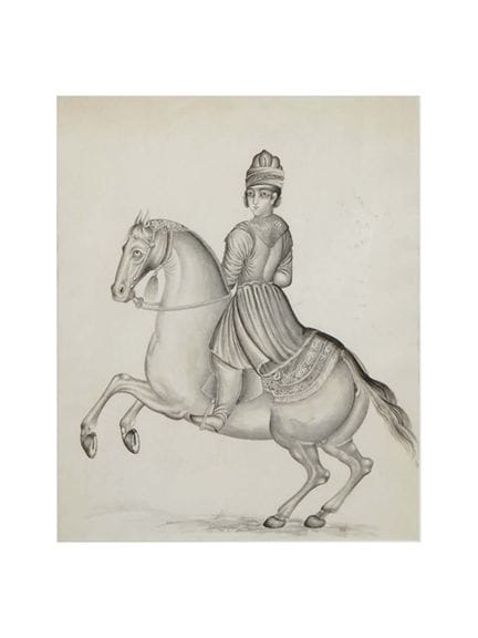 DISEGNO PERSIANO A INCHIOSTRO SU CARTA RAPPRESENTA
