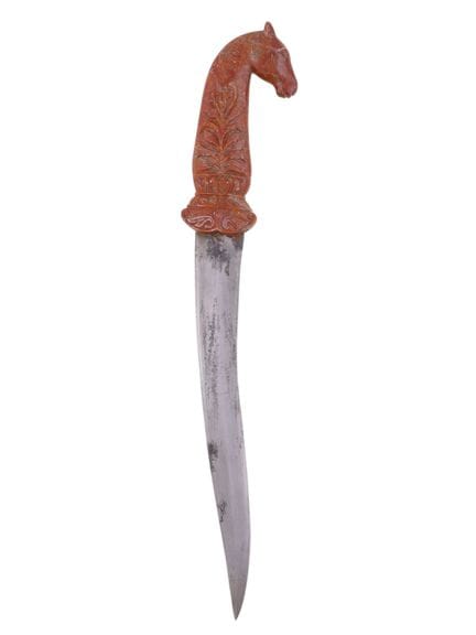 UN KHANJAR INDIANO DELL’IMPERO MOGHUL CON IMPUGNAT