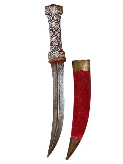 UN RARO KHANJAR PERSIANO DEL PERIODO QAJAR CON SMA