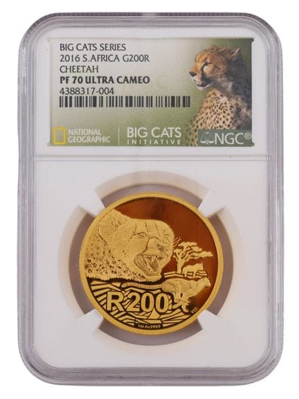 MONETA DA 200 RAND IN ORO PROOF DEL 2016 CON RITRA