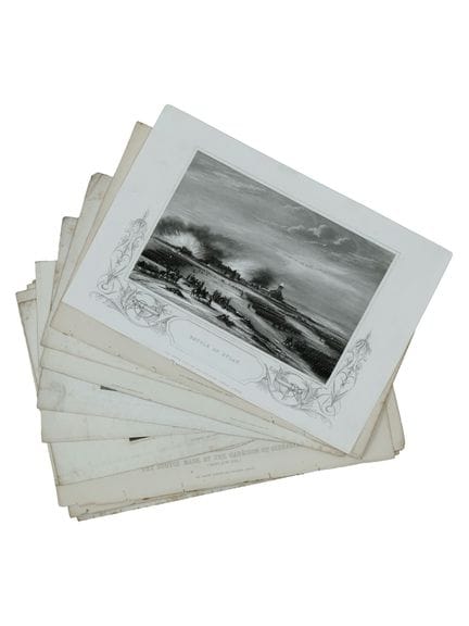 LOTTO DI 18 LITOGRAFIE DELLE GUERRE NAPOLEONICHE: 