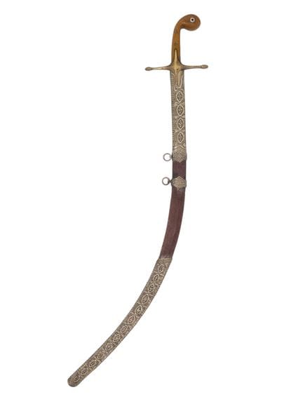 SPADA SHAMSHIR OTTOMANA CON MONTATURA IN ARGENTO, 