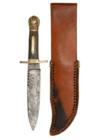 COLTELLO BOWIE DI SHEFFIELD CON FODERO IN PELLE, X