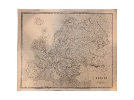 Mappa del 1877 circa, Europa, Alexander Keith John