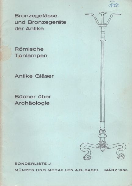Coins and Medals AG, Basel. Special Catalog J/1968