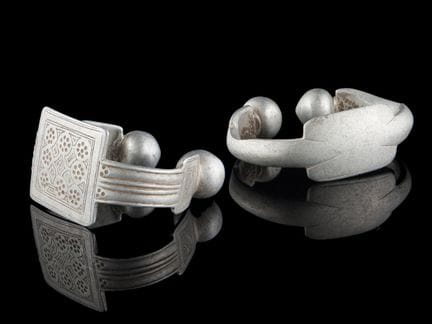 2 bracelets de cheville pour femmes, « khal-khal »