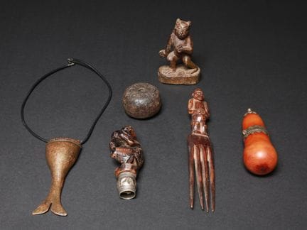 6 objets ethnographiques d'origines diverses
diver