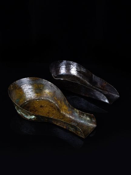 2 pales de soufflerie, « fanfa »
Asante. Ghana
San