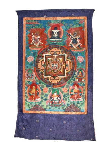 Thangka représentant le mandala d'Ushnishavijaya
T