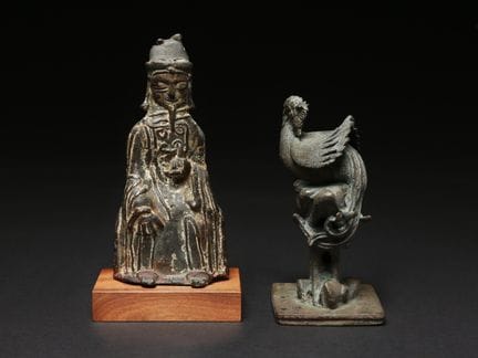 Figurine représentant un dignitaire taoïste et un 