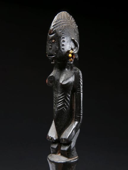 Ceremonial staff with figurative finial, "solima b