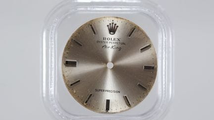 Zifferblatt und Zeiger einer Rolex Air King aus de