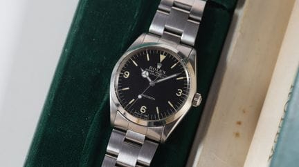 Rolex Explorer vintage, ref. 5500, con caja y docu