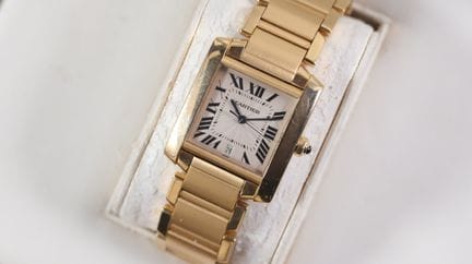 Cartier Tank Française de oro amarillo de 18 quila