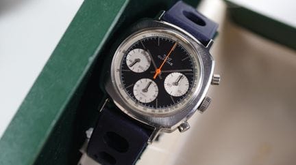 Cronógrafo vintage Glycine «Camaro» con caja, de a