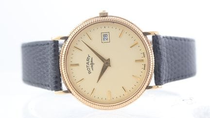 Reloj de vestir vintage Rotary 9ct con documentaci