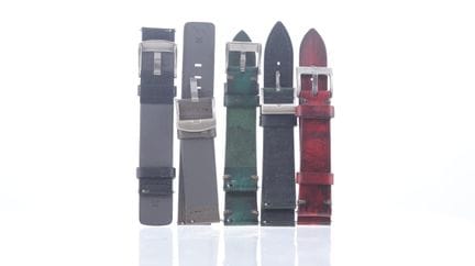 Ein Restposten von 5 Leder-Uhrenarmbändern (20 mm)
