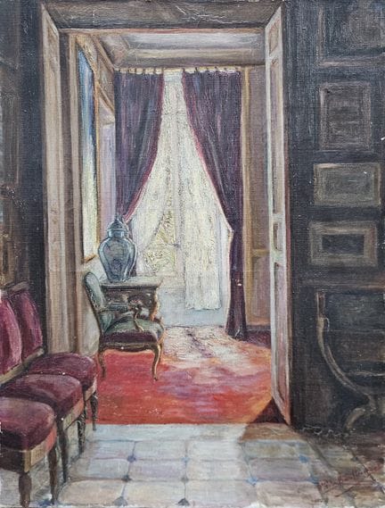 French School, 21st Century
Interior Scene
Oil on 