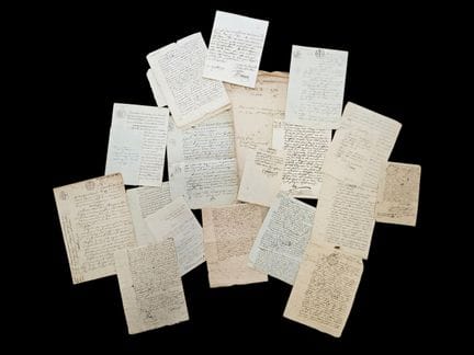 Sammlung handschriftlicher Dokumente aus dem frühe