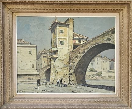 Gustave VIDAL (1895-1966)
Il ponte di Sospel
Olio 