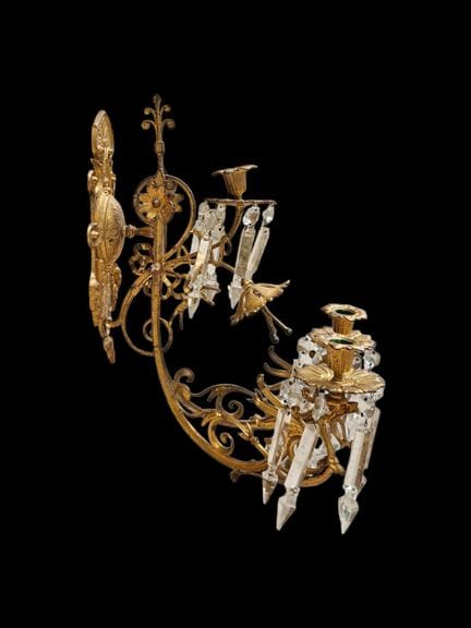 Candélabre d'applique à trois feux de lumières en 