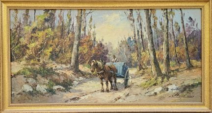 Fortuné CAR (1905-1970)
Il carretto
Olio su isorel