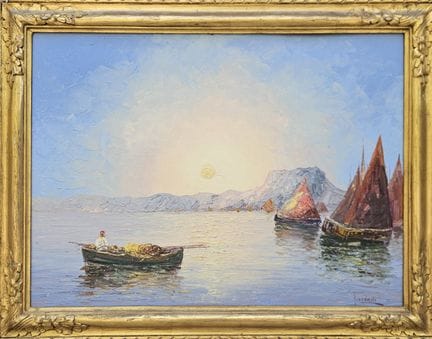 Italo GIORDANI (1882-1956)
Pescatore e barca a vel