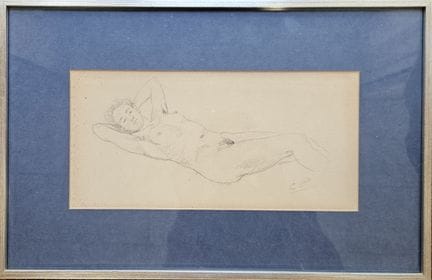 Léo LELEE (1872-1947)
Nu allongé
Dessin au crayon 