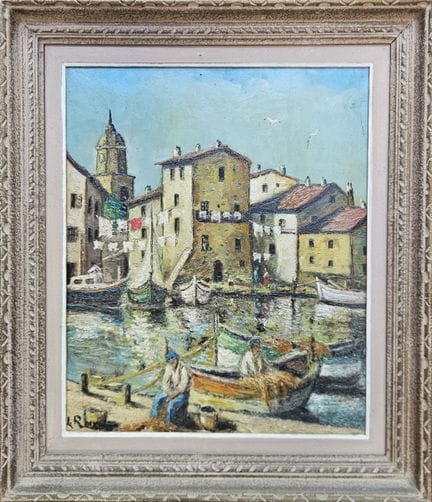 Scuola francese, XX secolo 
Martigues
Olio su tela