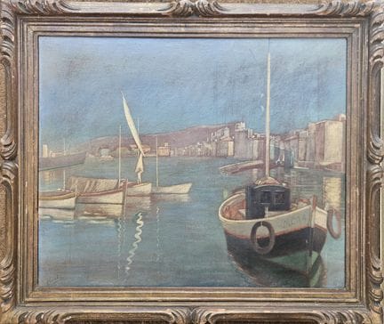 G. NICOLAS (XX secolo)
Barche nel porto
Olio su te