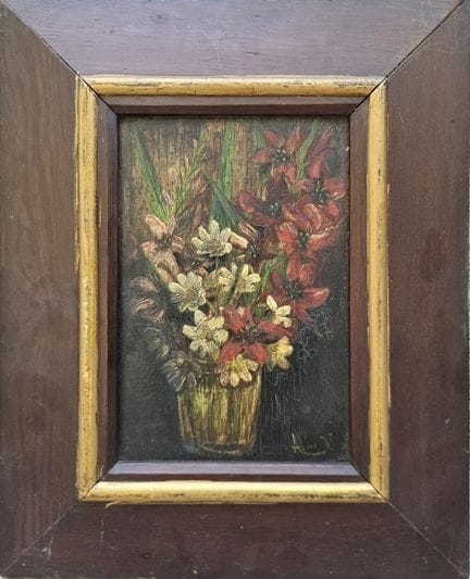 Scuola francese, XX secolo
Mazzo di fiori - Paesag