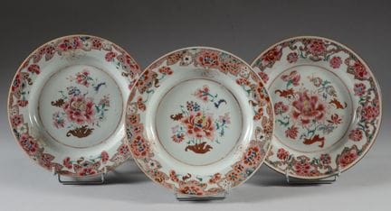 CHINE - COMPAGNIE DES INDES
Trois assiettes circul