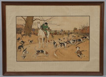 Cecil ALDIN (1870-1935)
The HarefieldHarriers
Deux