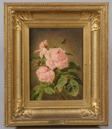 Simon SAINT-JEAN (1808-1860)
Deux roses
Huile sur 