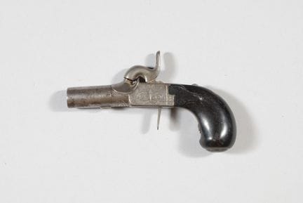 Percussion-lock pistol, round barrel for forced-ba