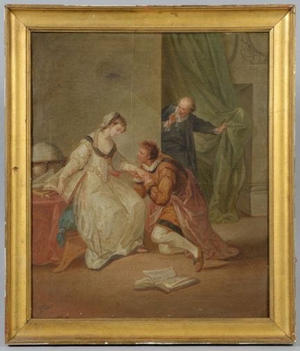 P. PEAN (XIXème)
La déclaration
Huile sur toile si