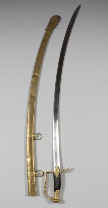 Light cavalry officer’s saber, gilded brass mounti