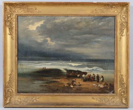 Ecole FRANCAISE vers 1840
Retour de pêche
Huile su