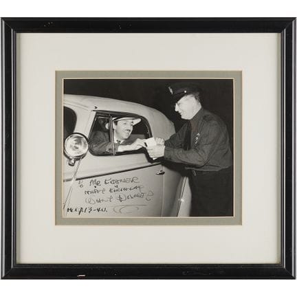 Fotografia autografata da Walt Disney donata al te