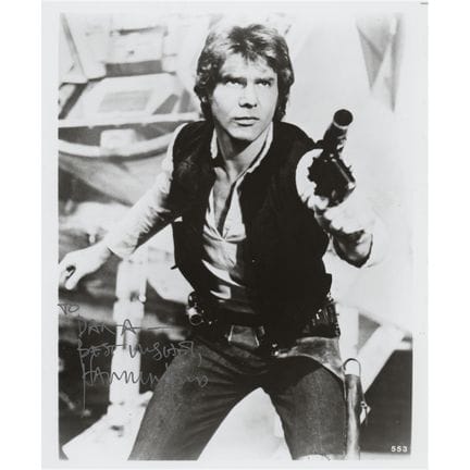 Star Wars : photo dédicacée par Harrison Ford
Supe