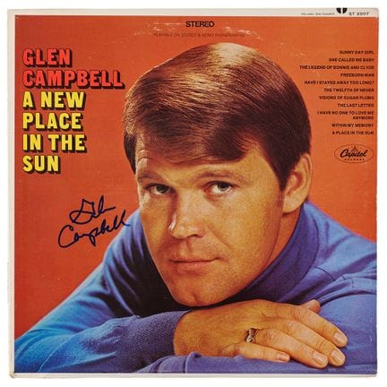 Album autografato da Glen Campbell - A New Place i