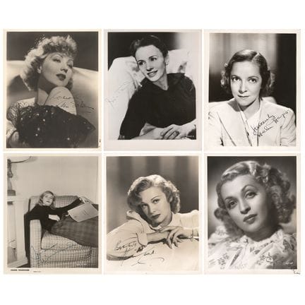 Actrices (6) : photos dédicacées de Woodward, Soth