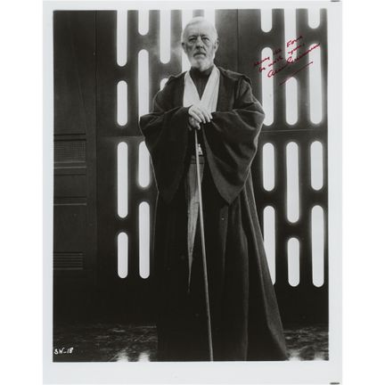 Star Wars : Photographie dédicacée d'Alec Guinness
